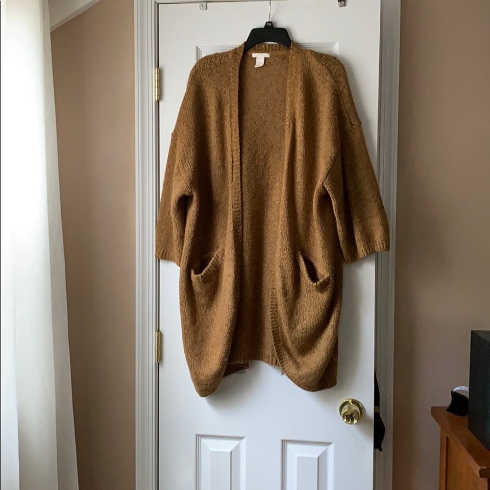 Oversized h&m 3/4 sleeve length cardigan sweater